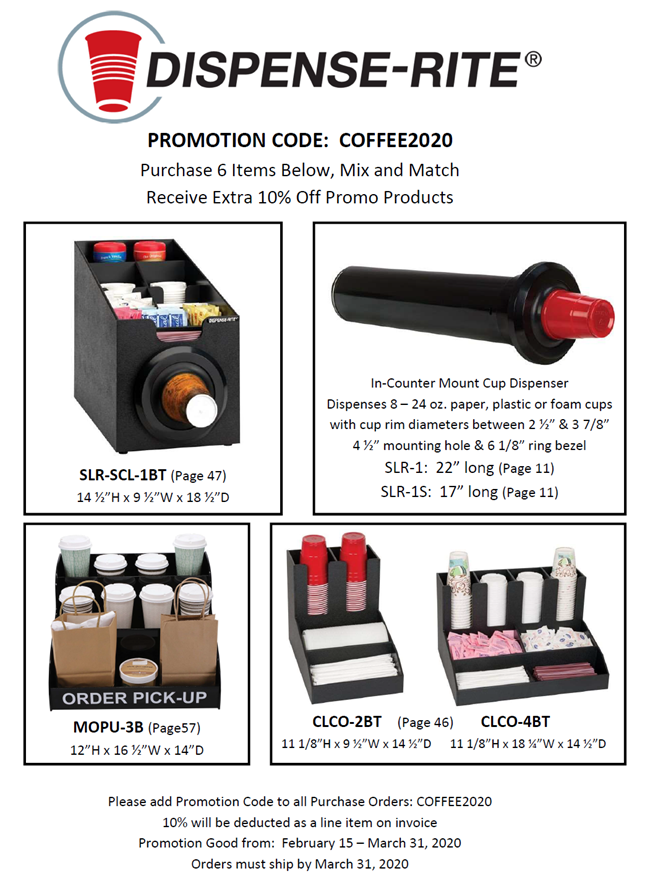 Dispense-Rite Coffee promo