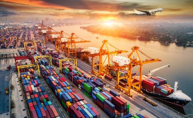 freight moving through ports