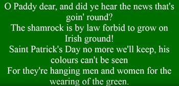 Wearing of the Green Lyrics