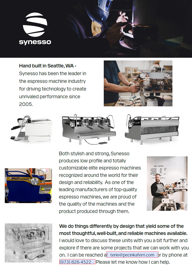 Synesso Espresso ad
