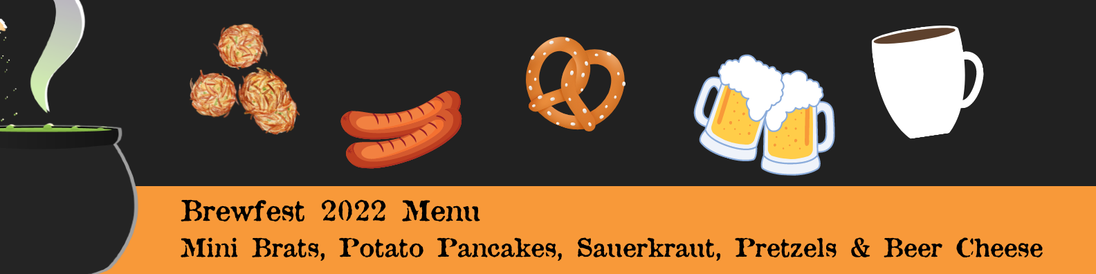 Brewfest Menu: Mini Brats, Potato Pancakes, Sauerkraut, Pretzels & Beer Cheese