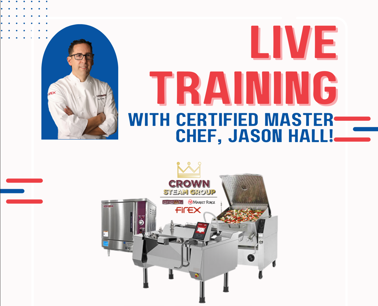 Chef Jason Hall and Crown steam equipment