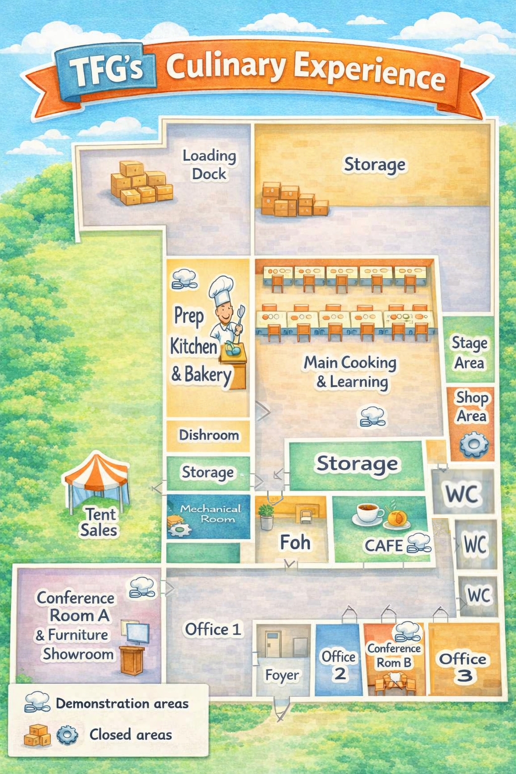 Map of building inerior