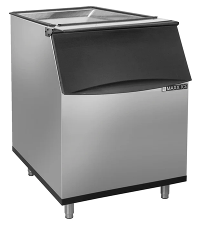 Maxx Ice Storage Bin, 30"W, 470 lbs Storage Capacity, in Stainless Steel with Black Trim (MIB470N)