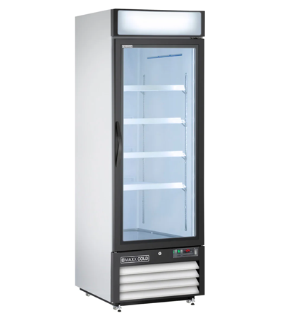Maxx Cold 27" Glass Door Merchandiser Freezer, Free Standing, 23 Cu. Ft.